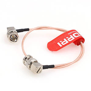 DRRI BNC кутовий кабель RG179 75 Ом, для Sony FS5, 45 см, Atomos Shogun Inferno