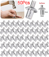 Забивні Заклепки d5мм;L7мм/50шт Алюмінієві Розпірні SPEC (URZ-5x7-AL)