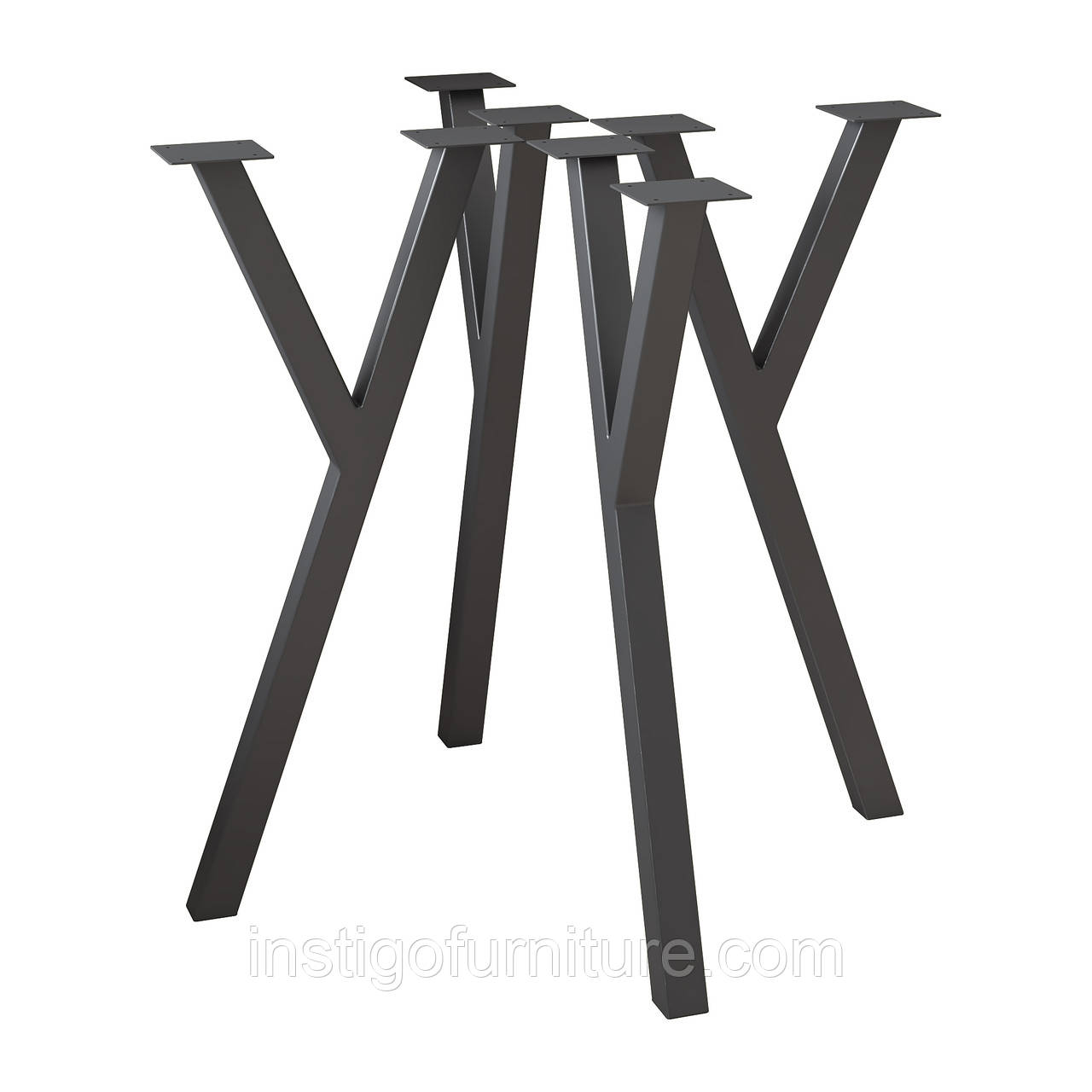 Комплект ніжок для столу з металу 730 мм 4 шт Loft Чорний, фото 1