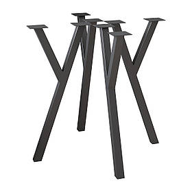 Комплект ніжок для столу з металу 730 мм 4 шт Loft Чорний