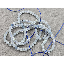 Натуральні намистини Аквамарин грань 3мм, довжина 39см