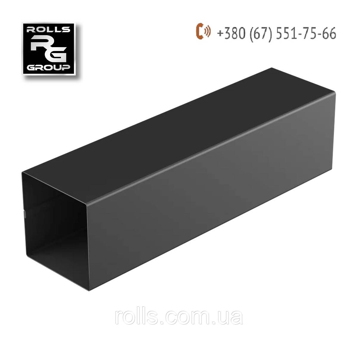 Водостічна квадратна труба 80×80, 1м, фото 1