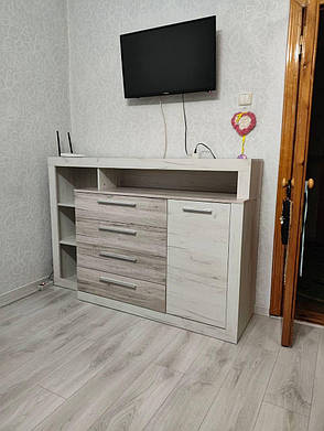 Комод 1Д4Ш Кім, Меблі Сервіс, Сан-ремо/Дуб крафт білий, фото 3