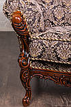 Крісло м'яке класичне в стилі Бароко Ніка (преміум клас) натуральне дерево, фото 8
