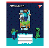 Зошити шкільні кольорові в косу лінію 12 аркушів YES Minecraft Walls Зошит шкільний 12 аркушів коса лінія, фото 2