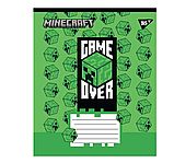 Зошити шкільні кольорові в косу лінію 12 аркушів YES Minecraft Walls Зошит шкільний 12 аркушів коса лінія, фото 5