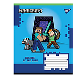 Зошити шкільні кольорові в косу лінію 12 аркушів YES Minecraft Walls Зошит шкільний 12 аркушів коса лінія, фото 6