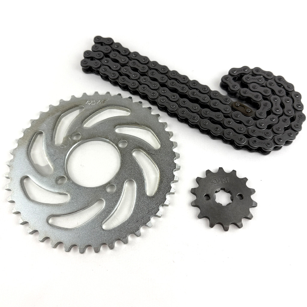 Комплект зірки та ланцюг 420H 102L + зірка 41t + зірка 14t для квадроцикла, фото 1