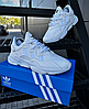 Чоловічі кросівки Adidas Ozweego White Адас Озвіго білі шкіряні, фото 2