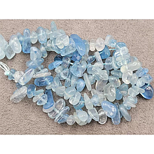 Аквамарин крихта ~4,5*10мм, довжина 42см
