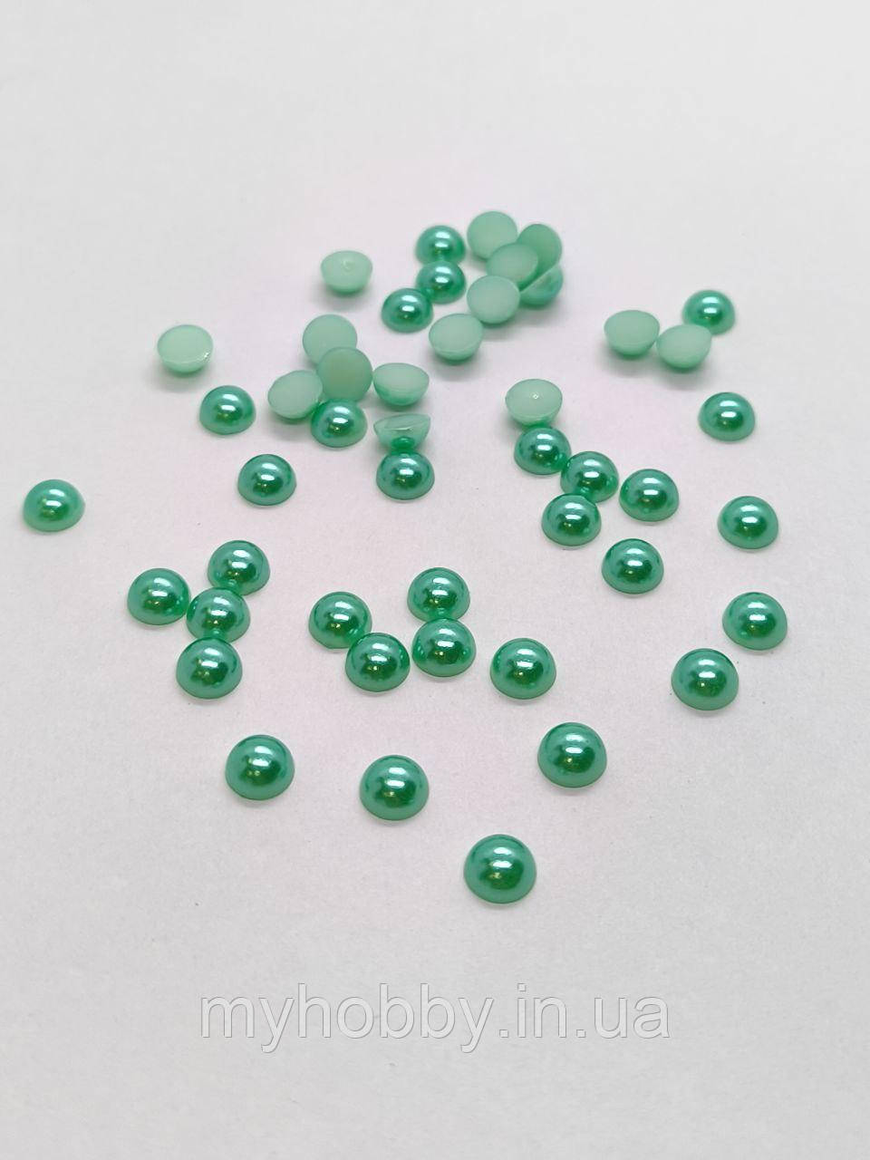 Напівнамистини 6мм Бірюзові  +-100шт, фото 1