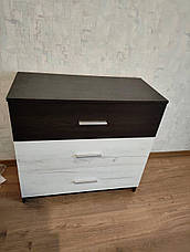 Комод 3Ш Араміс, Меблі Сервіс, Венге темний/Дуб крафт білий, фото 3