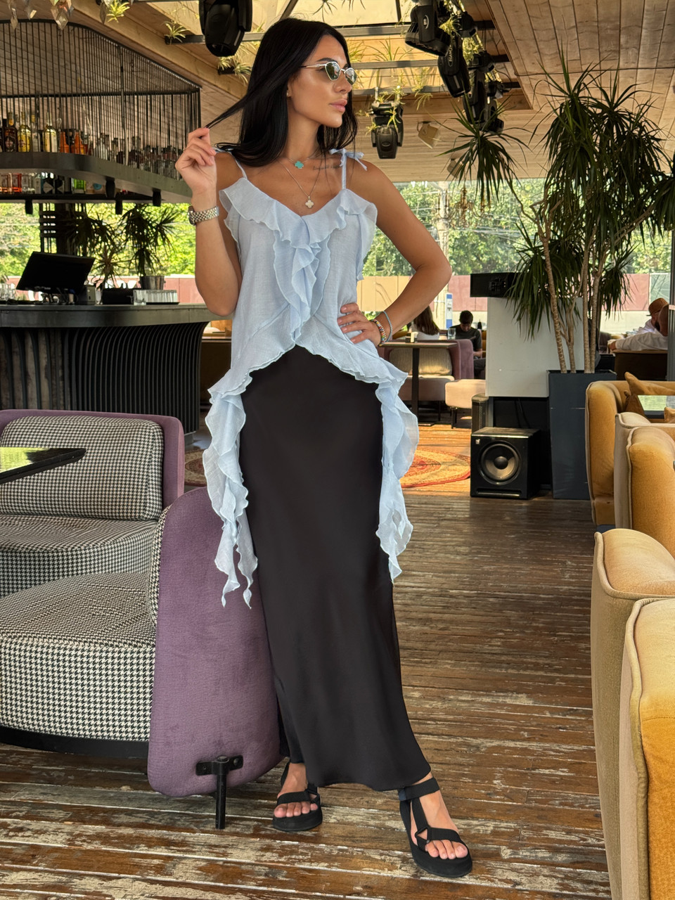 Майка з натурального шифону, фото 1