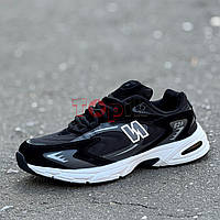 Кросівки чоловічі чорні з білою підошвою Кроссовки мужские черные с белой подошвой (Код: 3594)