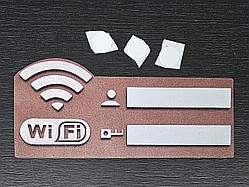 Дерев'яна  табличка для інформації про "WI-FI"