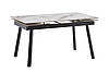 Стіл обідній Бастіон кераміка 140-200 см (чорний/білий мармур нефрит), фото 4