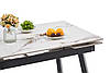 Стіл обідній Бастіон кераміка 140-200 см (чорний/білий мармур нефрит), фото 7