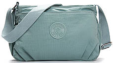 Сумка через плече жіноча зелена тканинна кроссбоді один відділ на блискавці Jielshi H6-31, фото 3