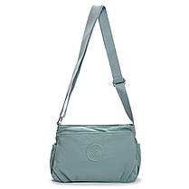 Сумка через плече жіноча зелена тканинна кроссбоді один відділ на блискавці Jielshi H6-31, фото 4