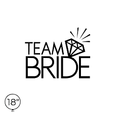 Наліпка на кулю 18" - Team Bride