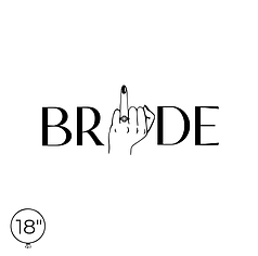 Наліпка на кулю 18" - Bride