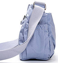 Сумка через плече жіноча фіолетова тканинна кроссбоді один відділ на блискавці Jielshi H6-31, фото 2