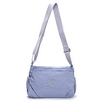 Сумка через плече жіноча фіолетова тканинна кроссбоді один відділ на блискавці Jielshi H6-31, фото 4