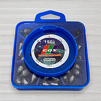 Набір грузил EOS CLH1-014 оливка ковзна, 150г, 7 розмірів