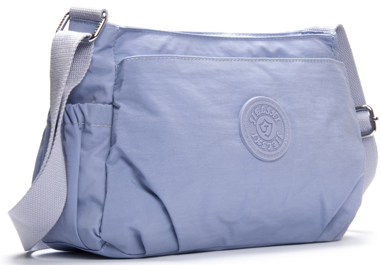 Сумка через плече жіноча фіолетова тканинна кроссбоді один відділ на блискавці Jielshi H6-31