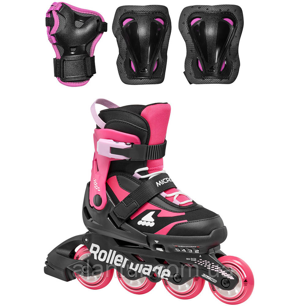 Rollerblade ролики Microblade Combo black-pink 28-32, фото 1