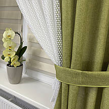 Тюль-штора в дитячу, спальню на кухню №471 зелений, фото 4