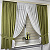 Тюль-штора в дитячу, спальню на кухню №471 зелений, фото 6