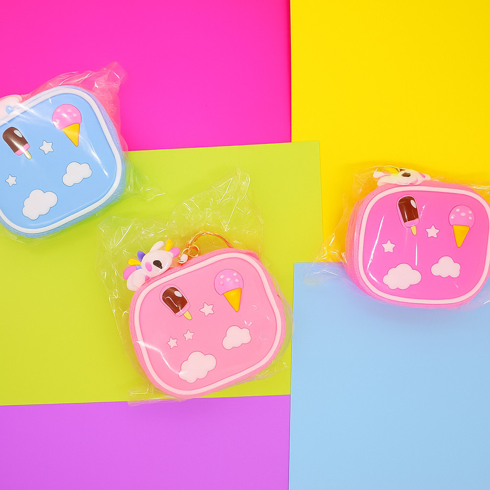 Гаманець силіконовий Морозиво 8*7 см, фото 1