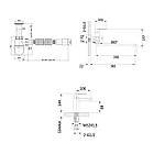 Комплект для ванної Latwa: Змішувач для раковини LDLAT001BLA45418 + Змішувач для ванної LDLAT005BLA45420, фото 2