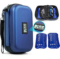 Термо-кейс для інсуліну - портативна сумка-холодильник для діабетиків з льодовими акумуляторами Синій