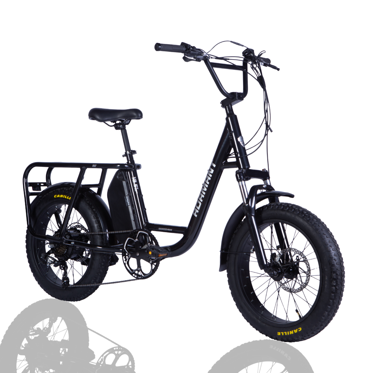 Велосипед з електроприводом 20" AL Dorozhnik eADAMANT DD FR рама-18,5" 48B 17.5А*г 500Вт чорний 2025