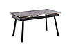 Стіл обідній Бастіон кераміка 140-200 см (чорний/сірий мармур Armani Grey), фото 3