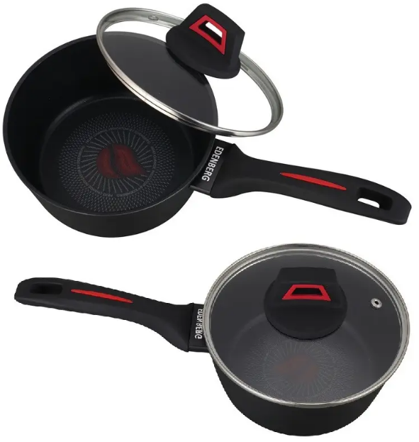 Ківшик Edenberg EB-13089 (1,2л*16х7 см) з термоіндикатором і кришкою з антипригарним покриттям, фото 1