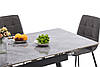 Стіл обідній Бастіон кераміка 140-200 см (чорний/сірий мармур Armani Grey), фото 6