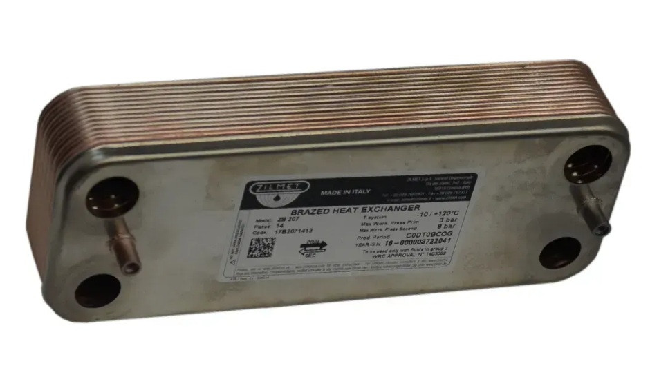 Теплообмінник Saunier Duval 14 пластин для котлів Isofast, Isotwin, Themaclassic, Themacondens, Semia,Combitek, фото 1