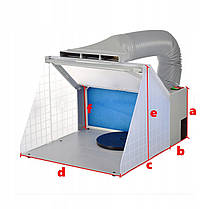 Окрасочний бокс для роботи з аерографом + освітлення  TE420, фото 3