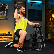 Стійка-піраміда для зберігання 5 пар гантелей Trex Sport TX-055DR, фото 3