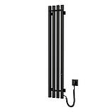 Електрична рушникосушка Flyme EF Levante (терморегулятор + таймер) колір чорний, права, фото 6