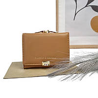 Жіночий маленький гаманець штучна шкіра бежевий Арт.T7368-334 apricot Tailian (54)