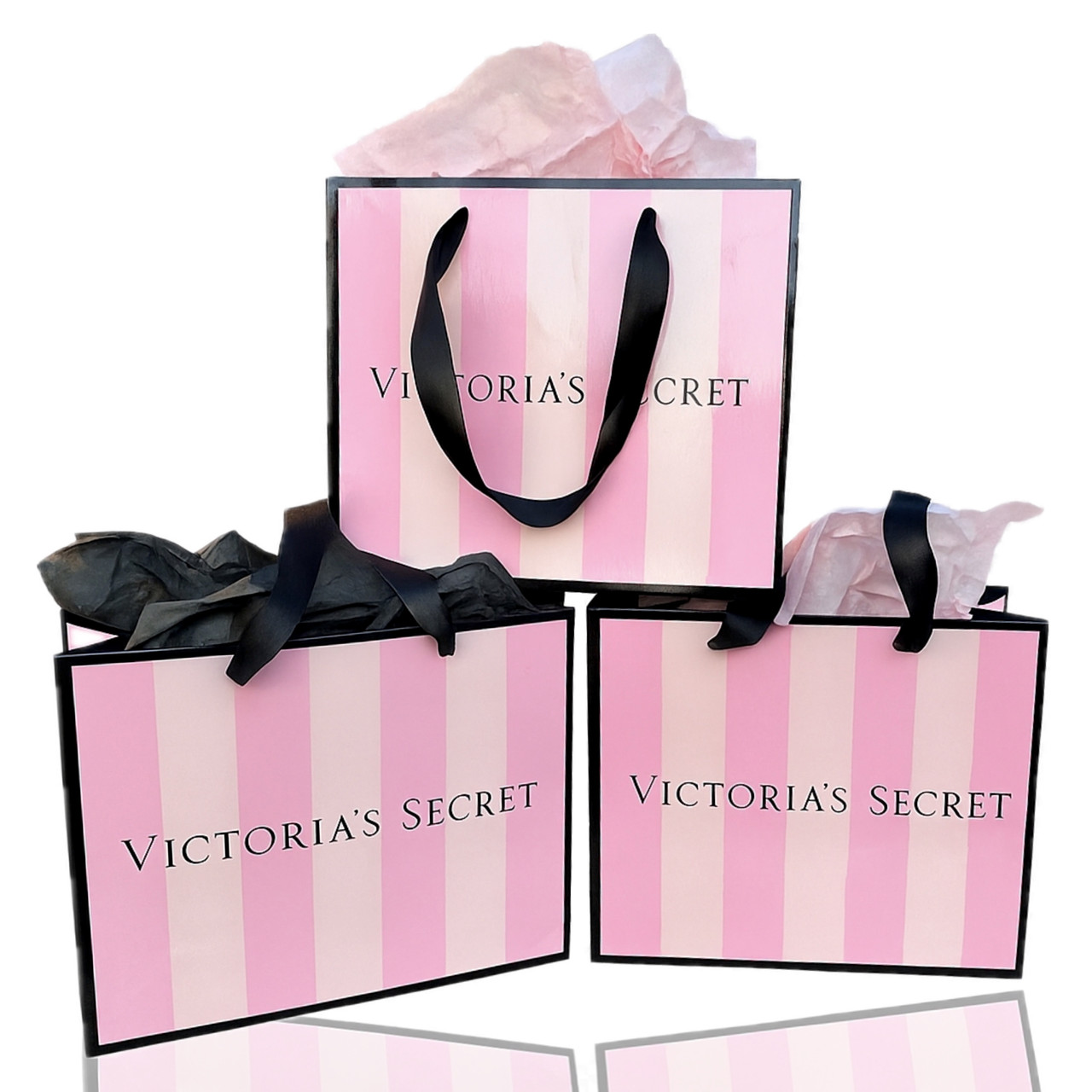 *100 шт* Вікторія Сікрет Пакет ОПТ Класика розмір M 240х200х90 мм, фото 1
