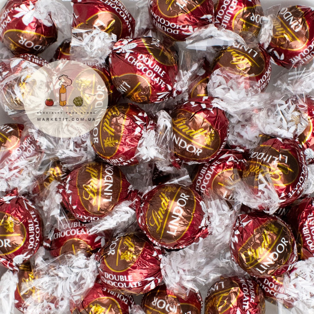 Шоколадні цукерки Lindt Lindor Double Chocolate, подвійний шоколад, вагові, фото 1