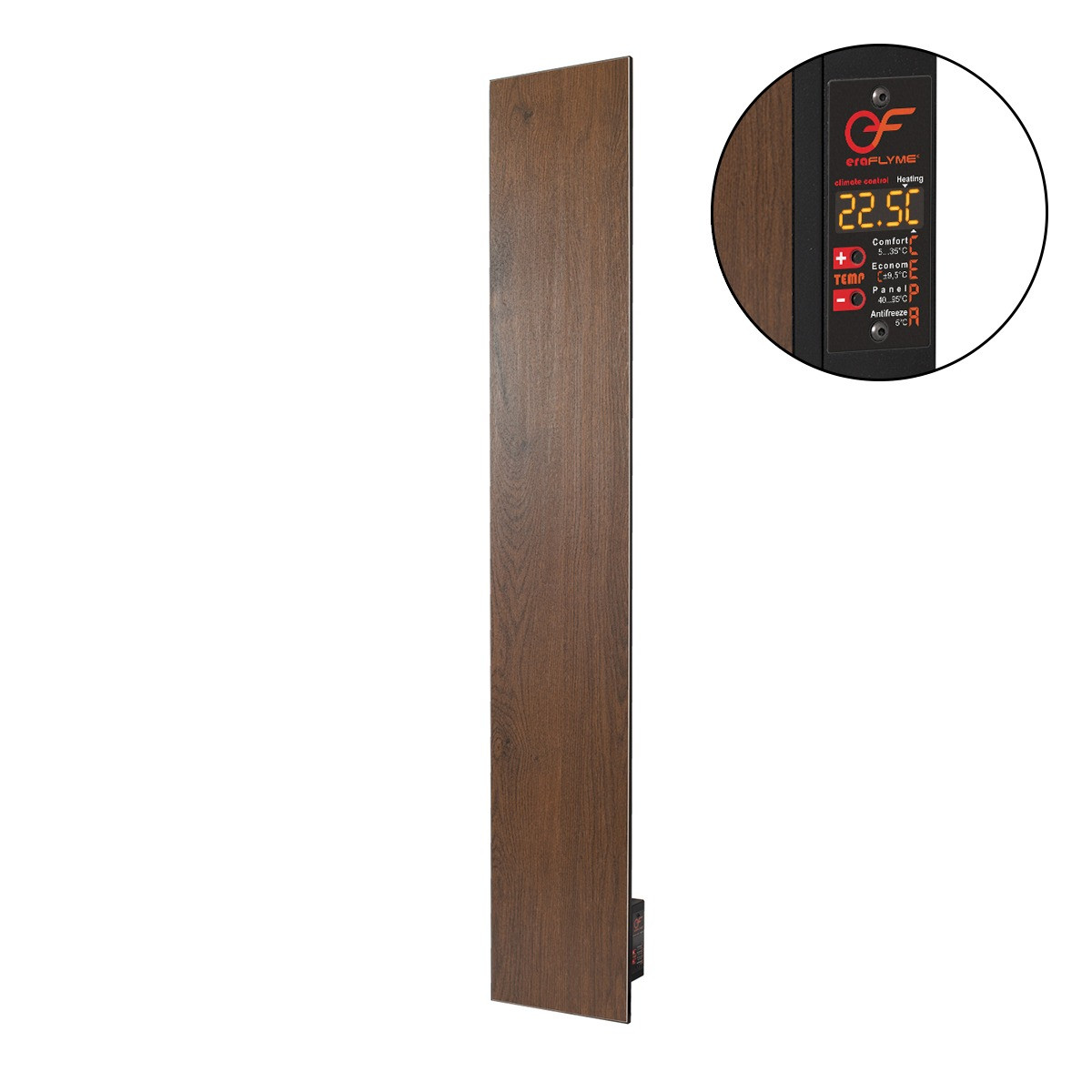 Керамічний обігрівач Flyme 420 TB для вертикальної установки, коричневе дерево, фото 1