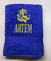 Рушник із вишивкою "Артем" 70х140 лазневий (будь-яке ім'я)