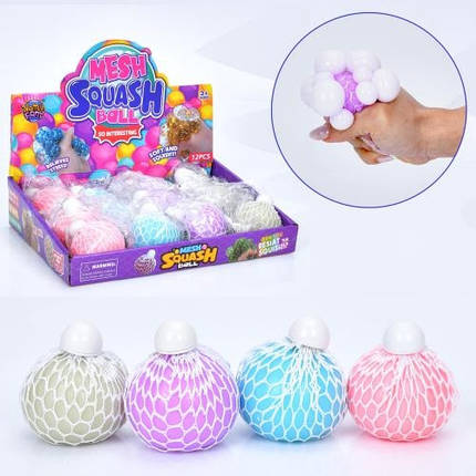 Антистрес MS 4420 виноград 6см пакет 12шт (4 кольори) в дисплеї р.30.5х7х22.5см, фото 1