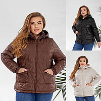 Жіноча весняна куртка 50,52,54,56,58,60 чорна коричнева синя беж